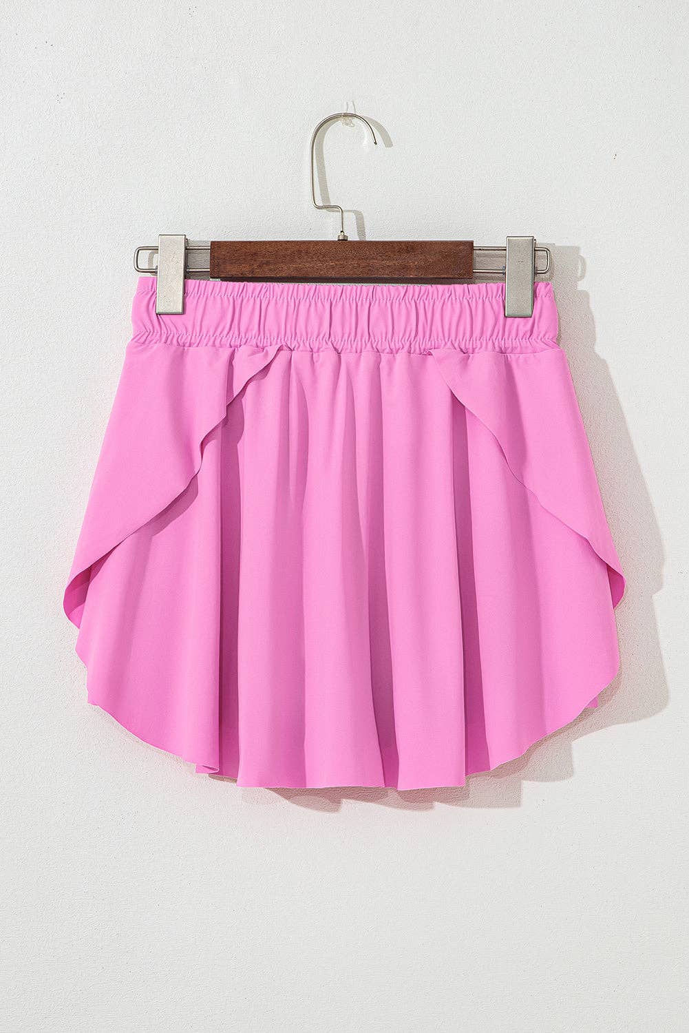 Drawstring Elastic Waist Lined Tennis Skort