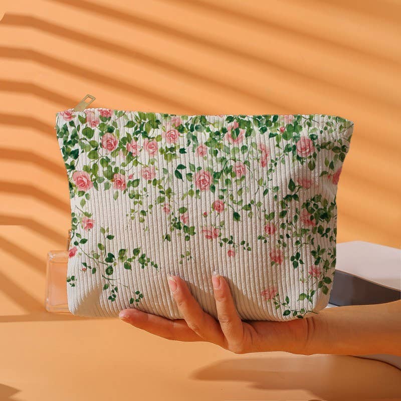 TRAVEL BOW CHERRY COSMETIC MAKEUP POUCH BAG