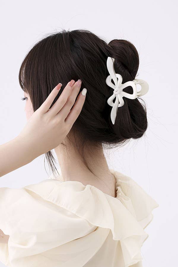 OMBRE BOW RIBBON HAIR CLAW CLIP