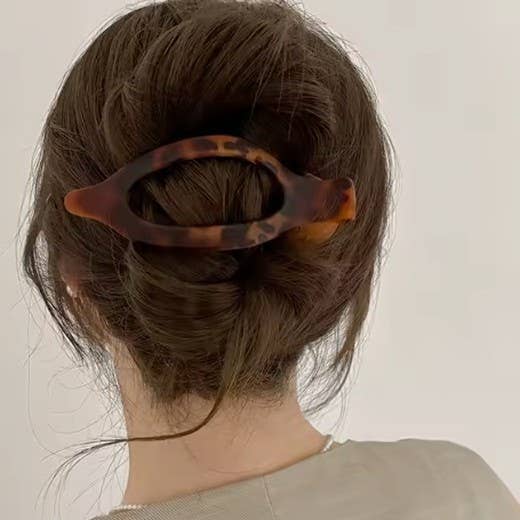 OVAL LAY DOWN FLAT HAIR CLAW CLIPS