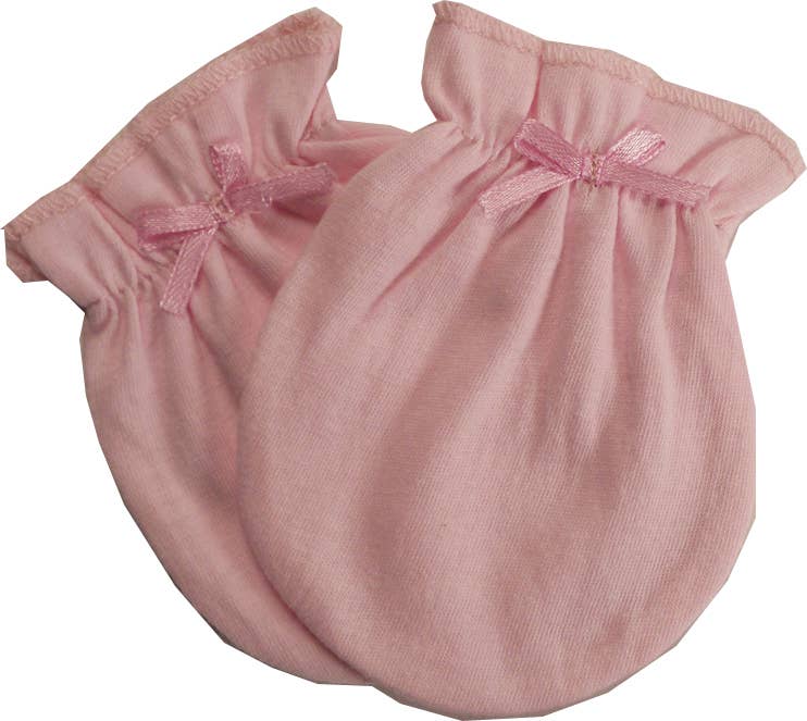 Pastel Cotton Jersey Infant Mittens