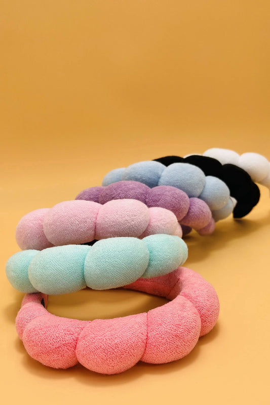 SPA SPONGE TERRY TOWEL HEADBAND FOR BEAUTY CARE