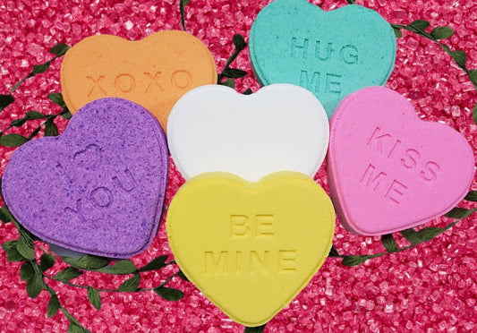 Conversation Hearts Bath Bombs