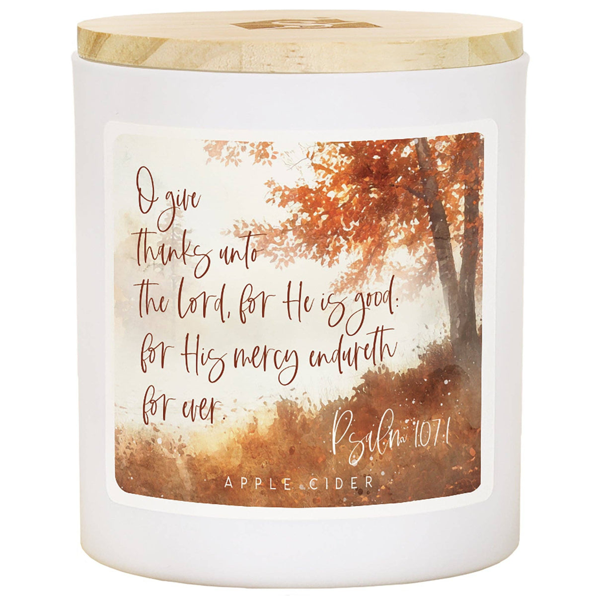 Psalm 107:1 Fall Scene - APC - Candles