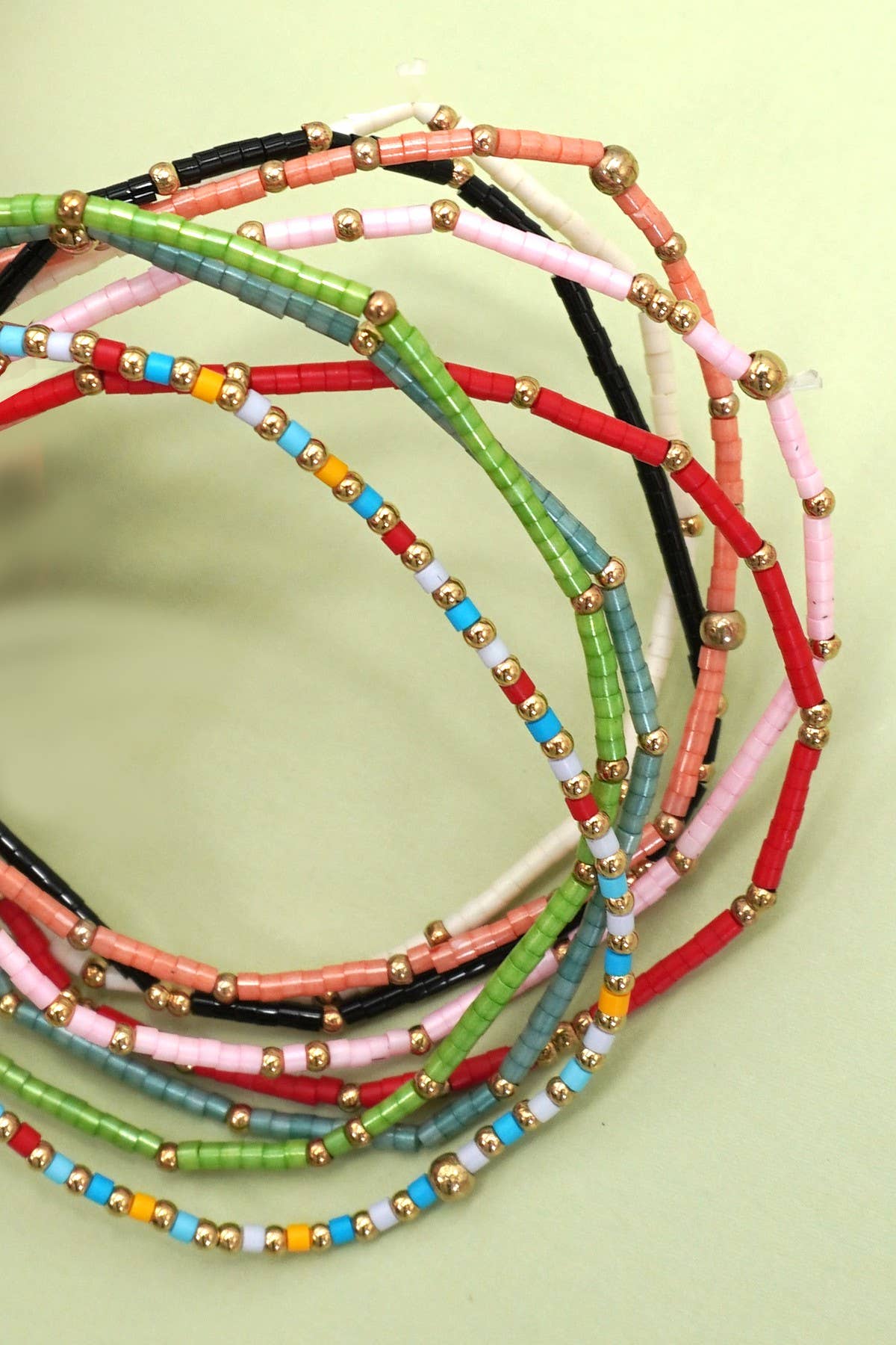 BOHO COLORFUL BALL BEADED BRACELET
