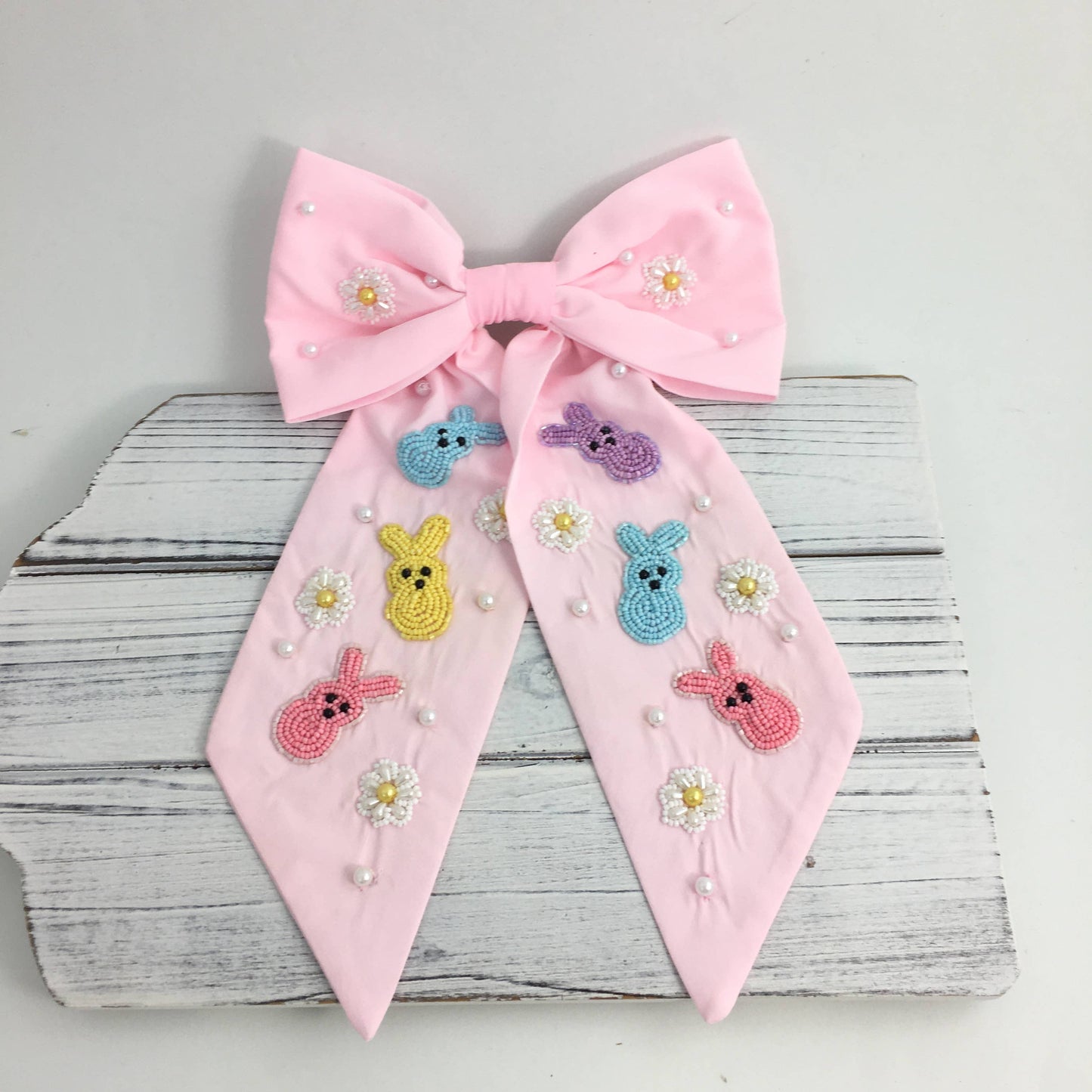 Pastel Easter bunny hair bows 
