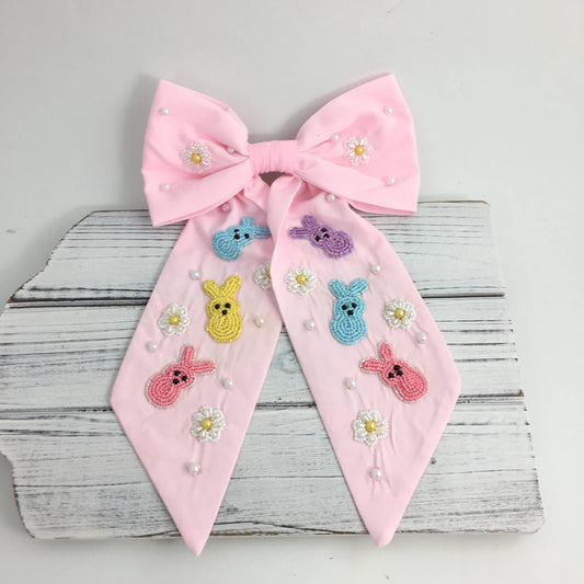 Pastel Easter bunny hair bows 