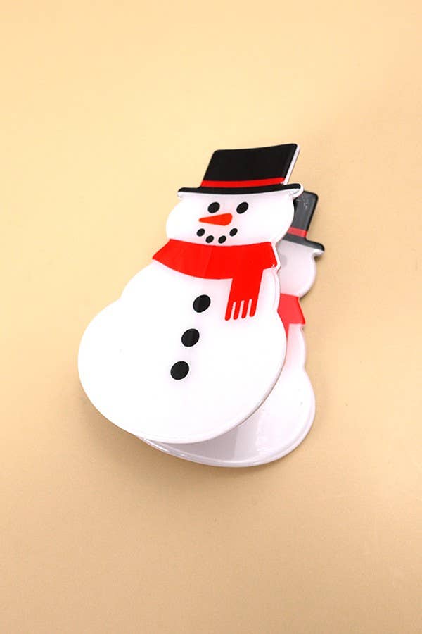 CHRISTMAS SANTA HAIR CLAW CLIPS