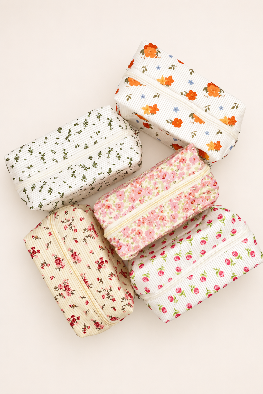 STRAWBERRY WESTERN BOW MAKEUP COSMETIC POUCH BAG