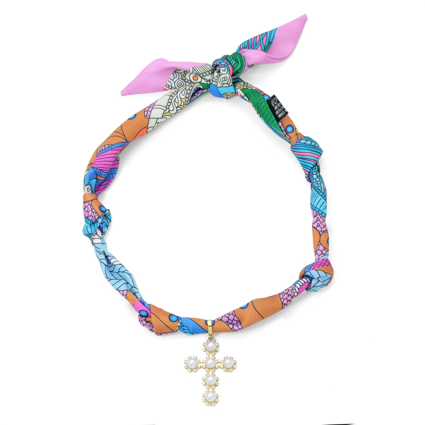 Convertible Scarf Necklace, Adjustable Silk Scarf