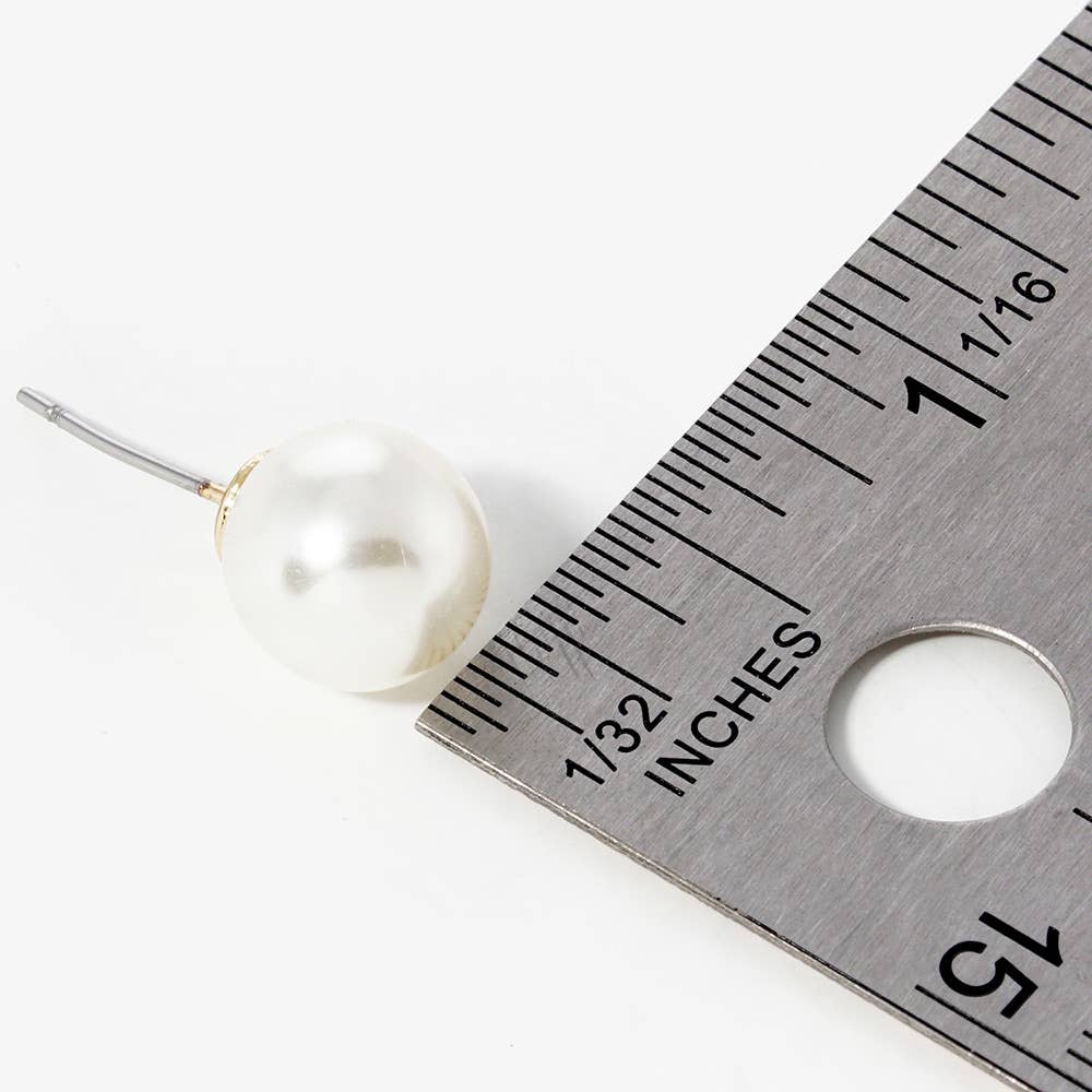 Pearl stud earrings