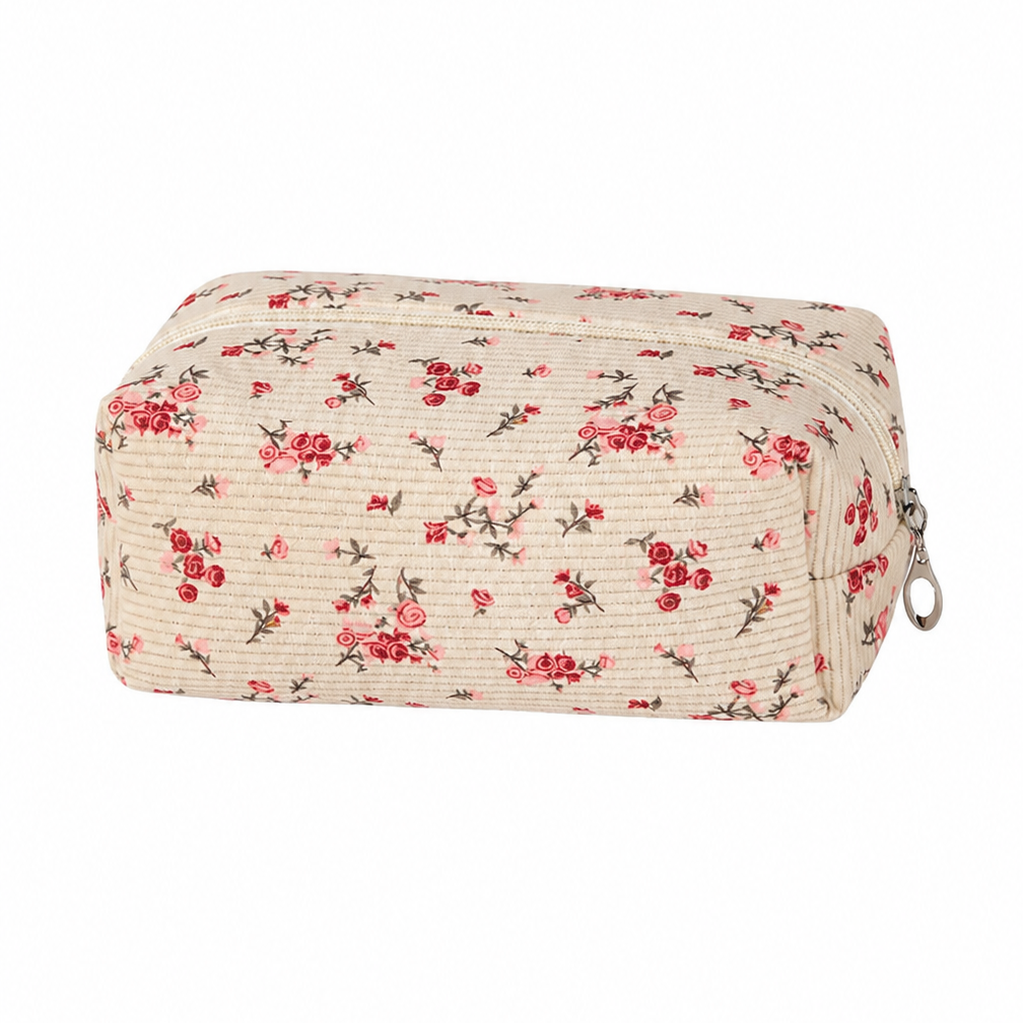 STRAWBERRY WESTERN BOW MAKEUP COSMETIC POUCH BAG