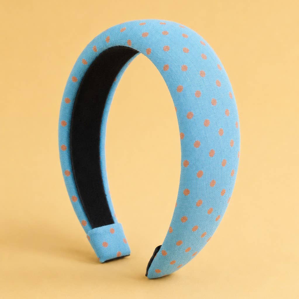 Padded Polka Dot Fabric Headband