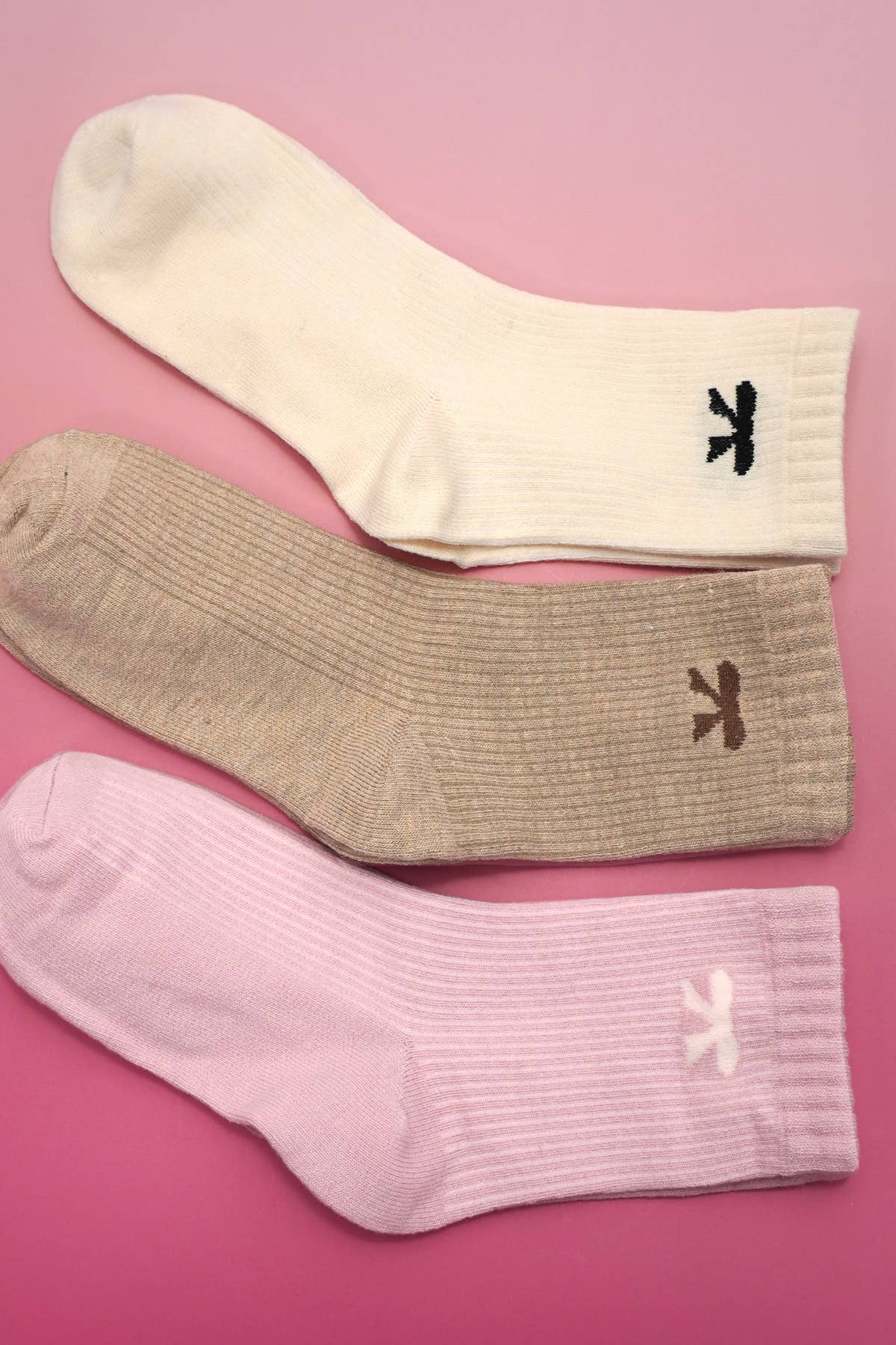 WOMAN RIBBED BOW KNOT SOCKS