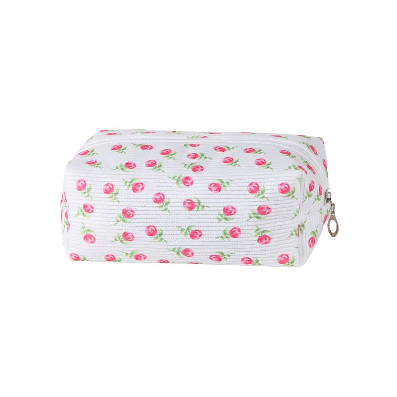 STRAWBERRY WESTERN BOW MAKEUP COSMETIC POUCH BAG