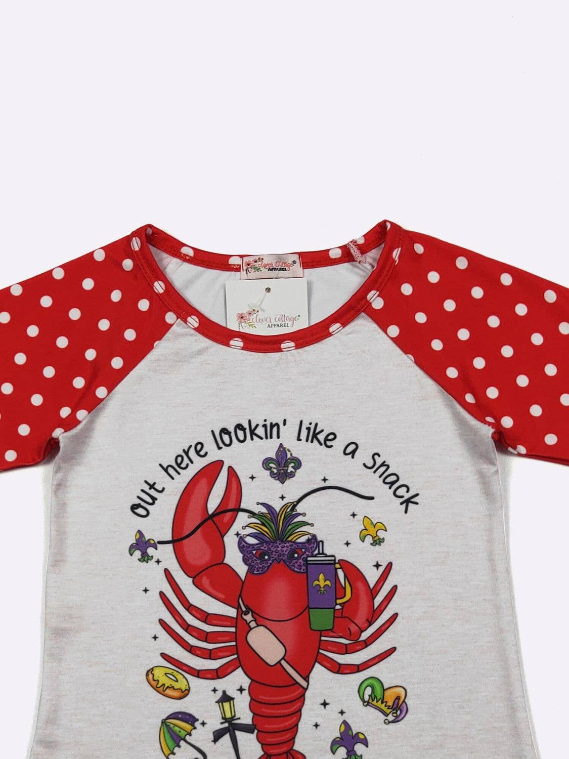 Crawfish Snack Girls Raglan