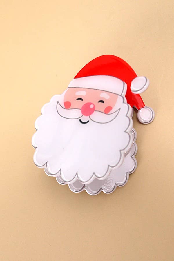 CHRISTMAS SANTA HAIR CLAW CLIPS