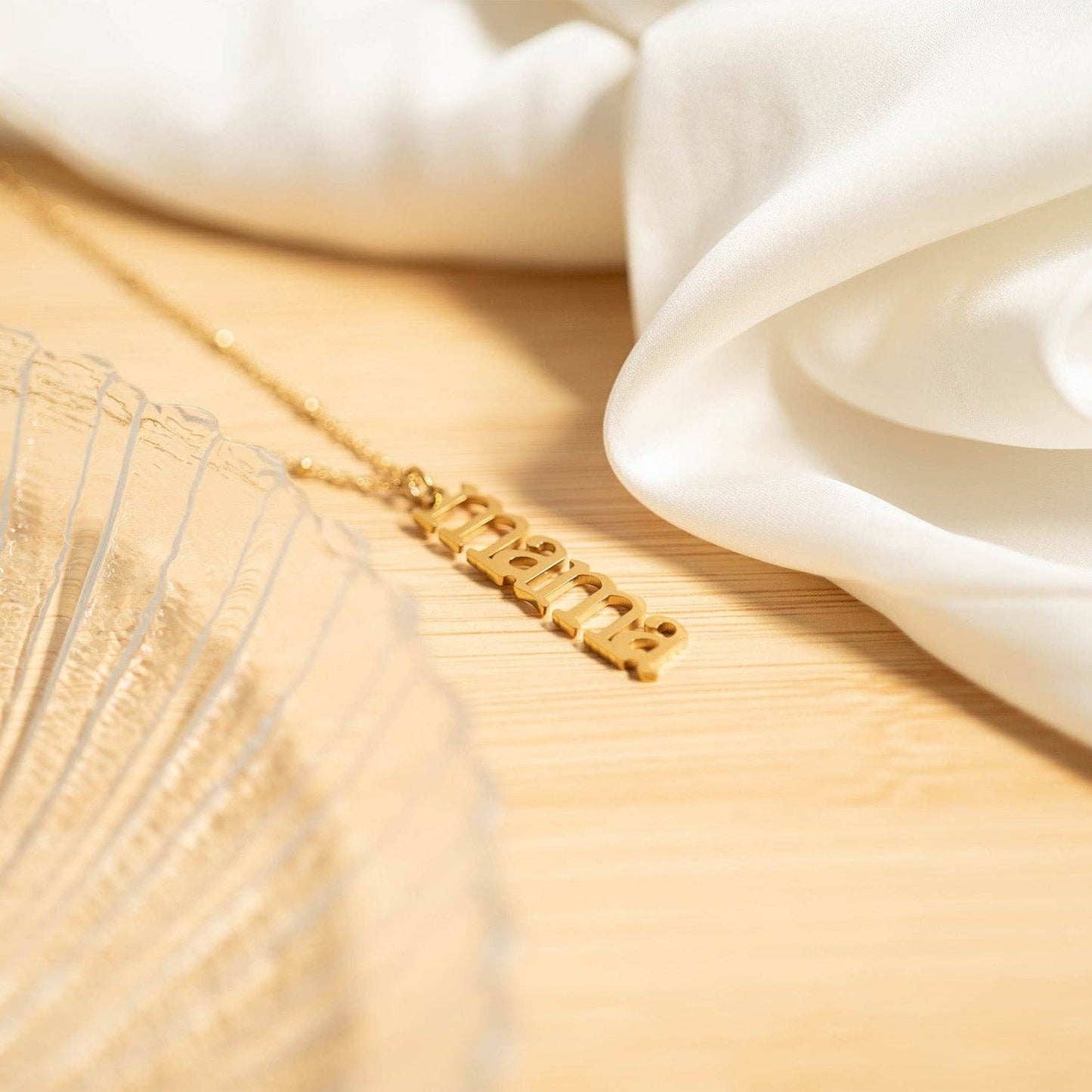 18K Gold PVD Stainless Steel Mama Charm