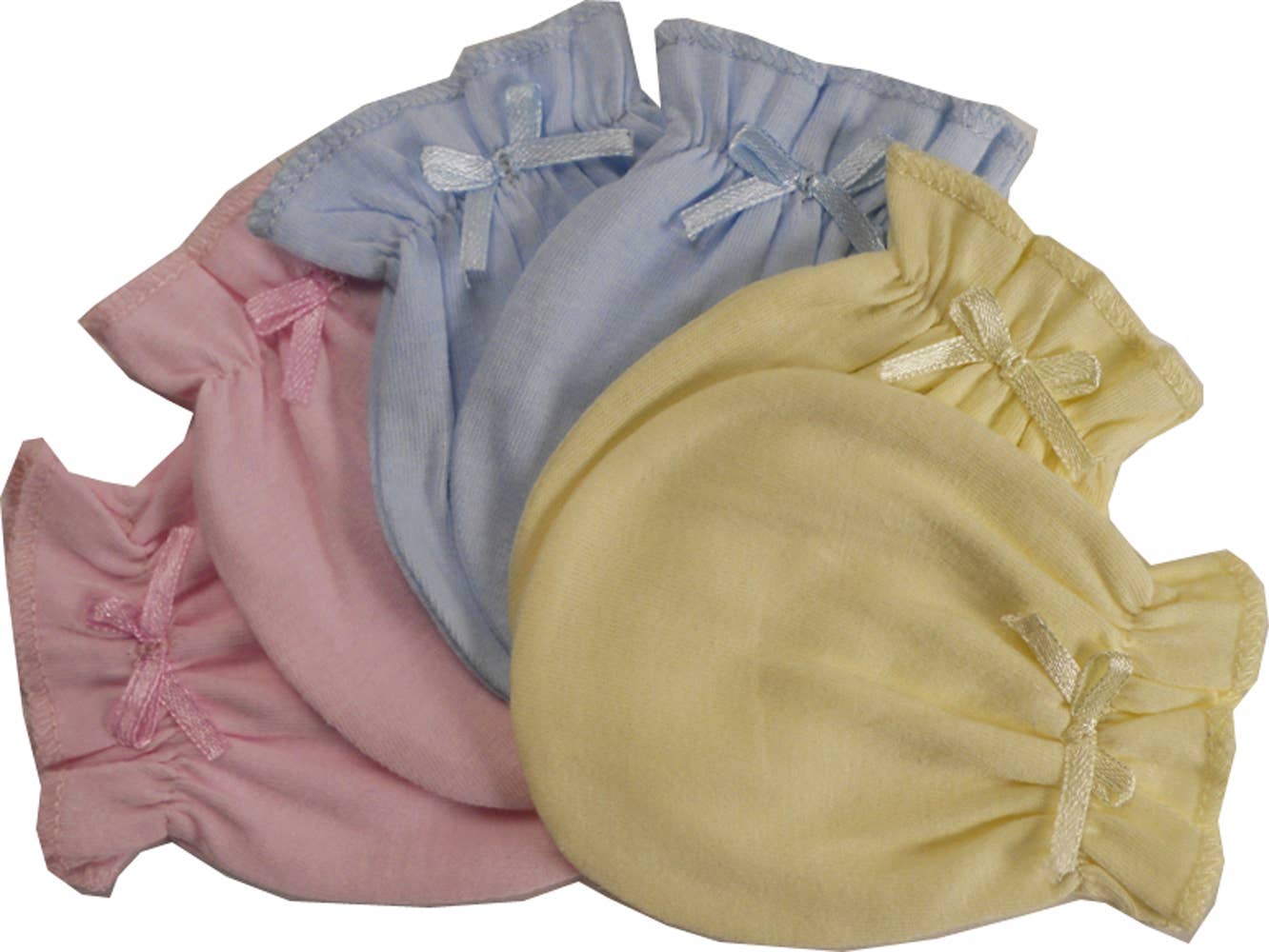 Pastel Cotton Jersey Infant Mittens