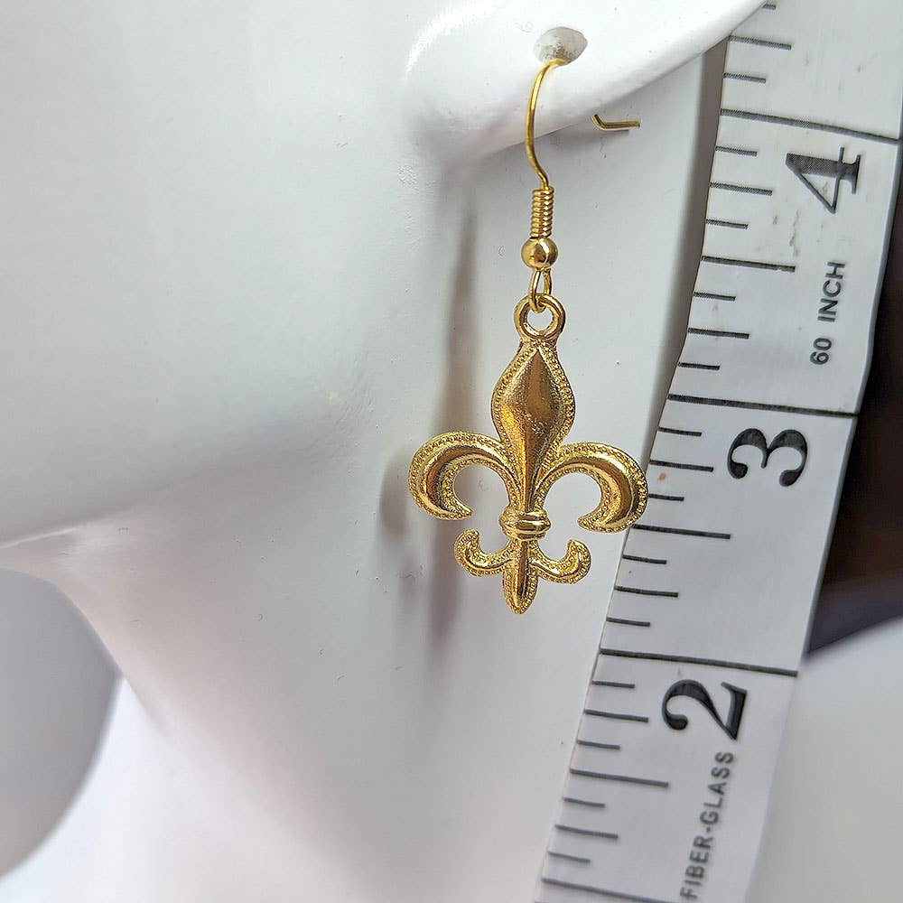 Gold Fleur-de-lis Earrings