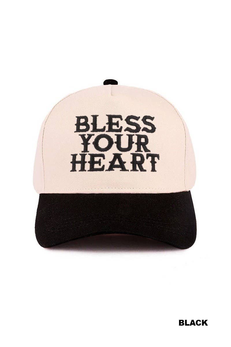 Bless Your Heart Two Tone Canvas Cotton Cap