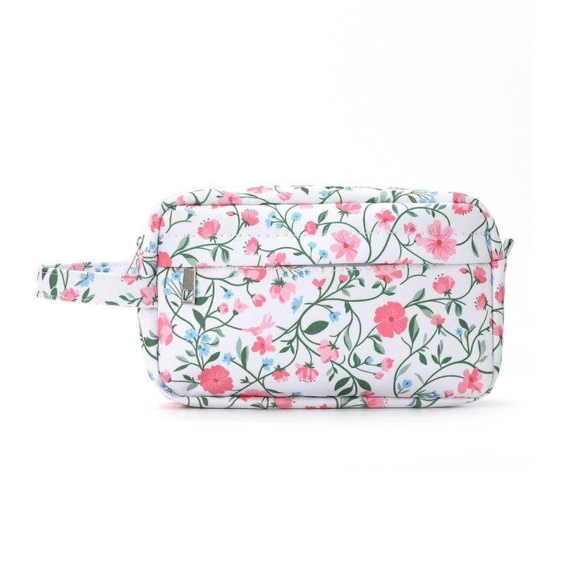 BOTANICAL FLORAL COSMETIC POUCH BAG