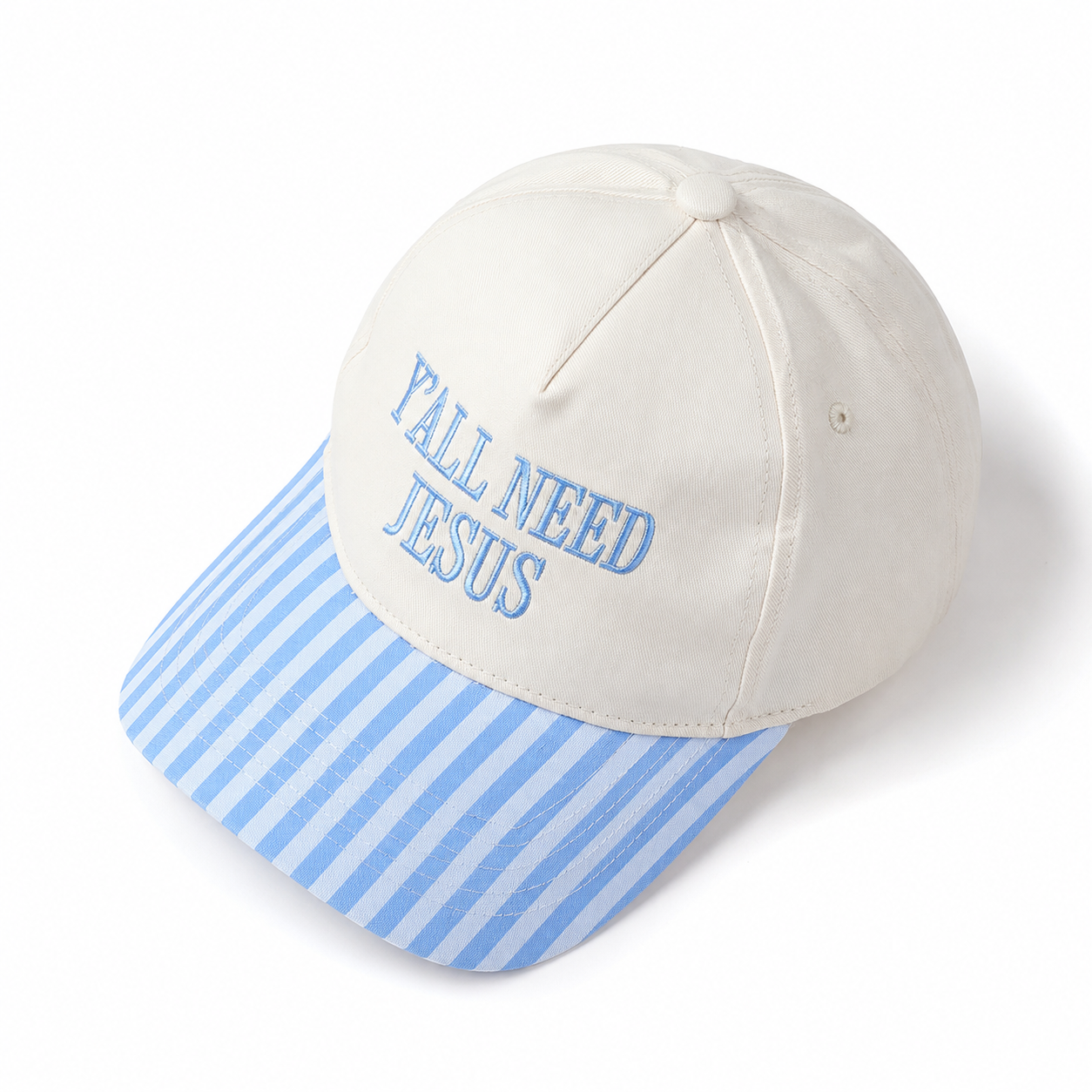 "Y'all Need Jesus" Stripe Baseball Cap