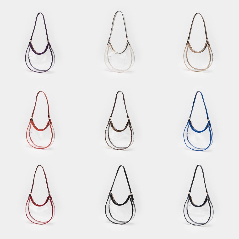 Transparent Shoulder Hobo Bag