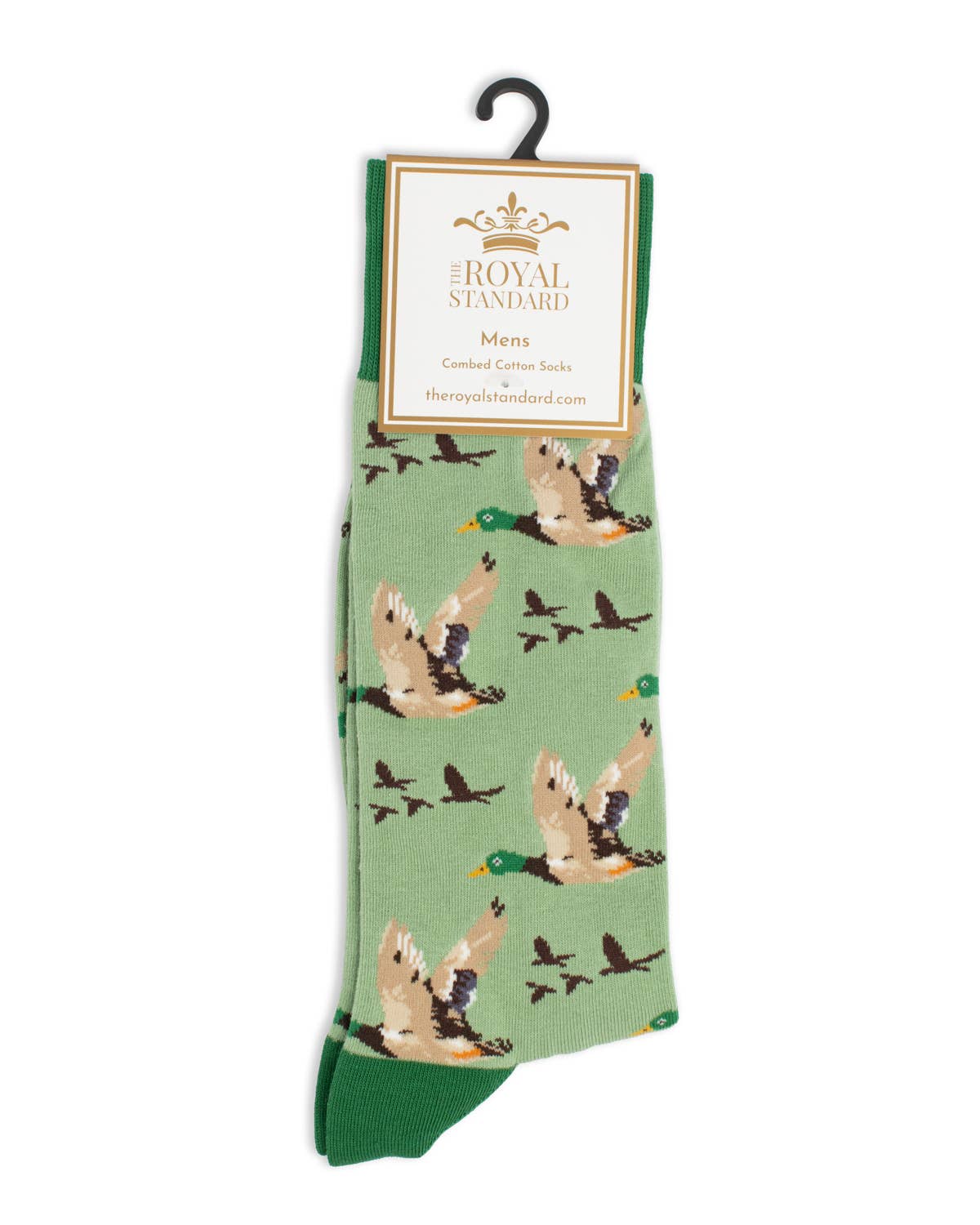 Men's Flying Mallard Socks   Green/Multi   One Size