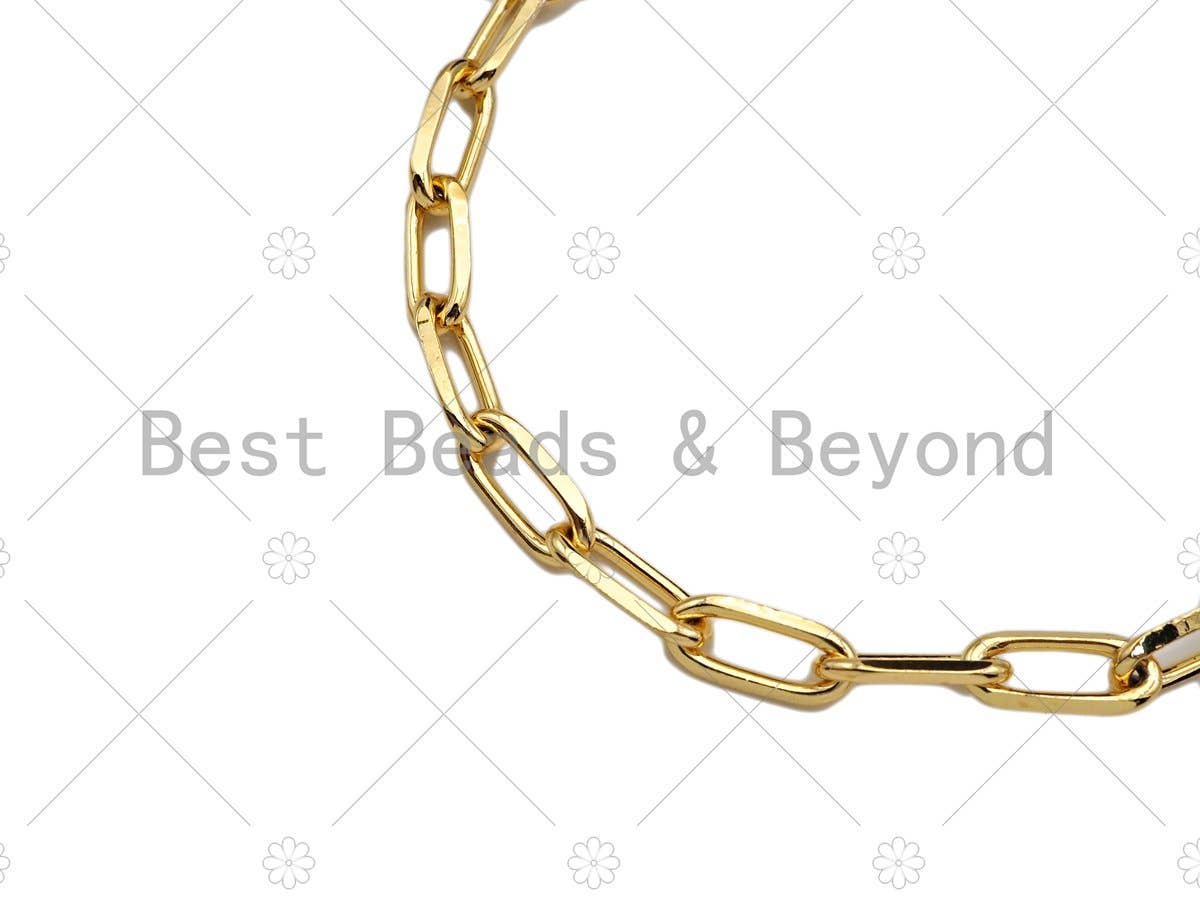18" Gold Finish Paperclip Chain Necklace