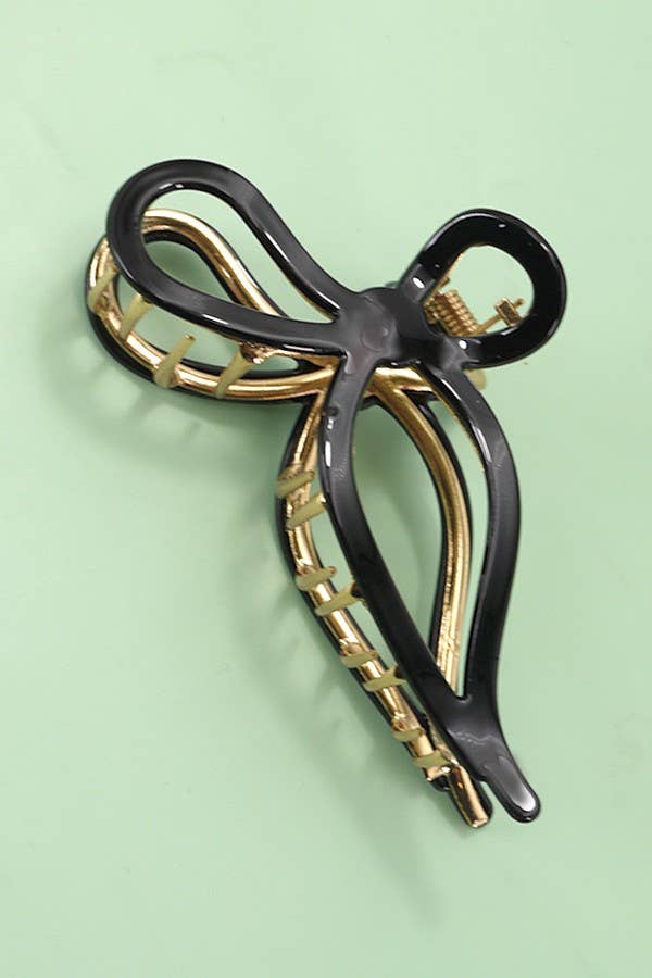 JUMBO CELLULOSE CASTING BOW HAIR CLAW CLIP
