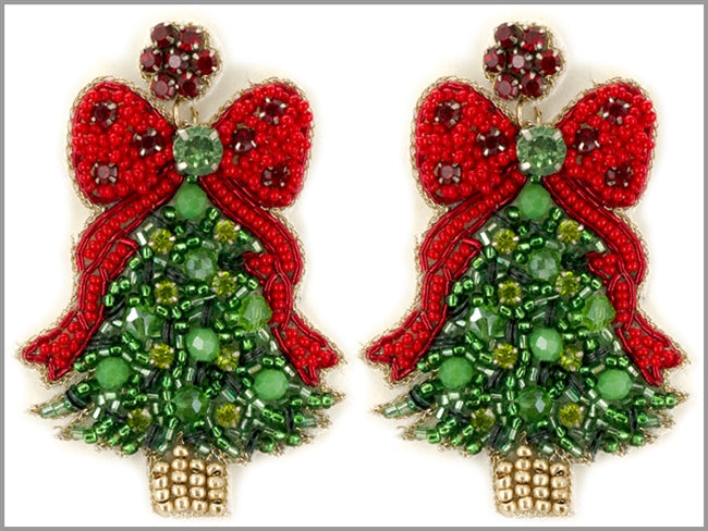 Christmas Seed Bead Earrings
