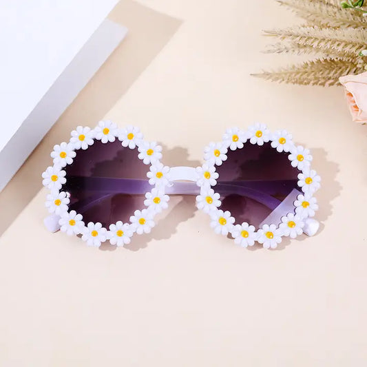Daisy Round Frame Petals Children's Sunglasses