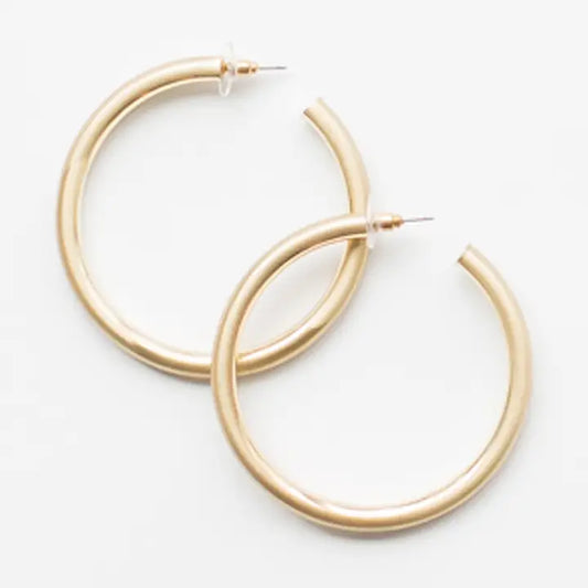 Estonia Gold Hoop Earrings by Michelle McDowell