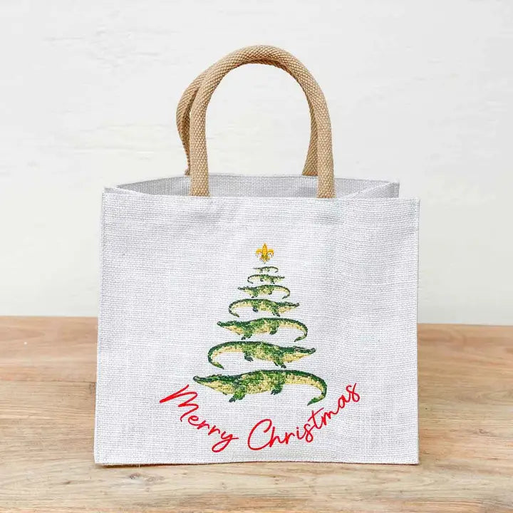 Gator Christmas Tree Tote Bag