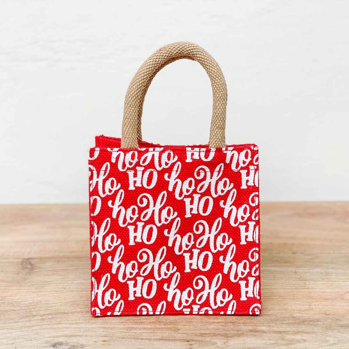HoHoHo Script Petite Gift Tote