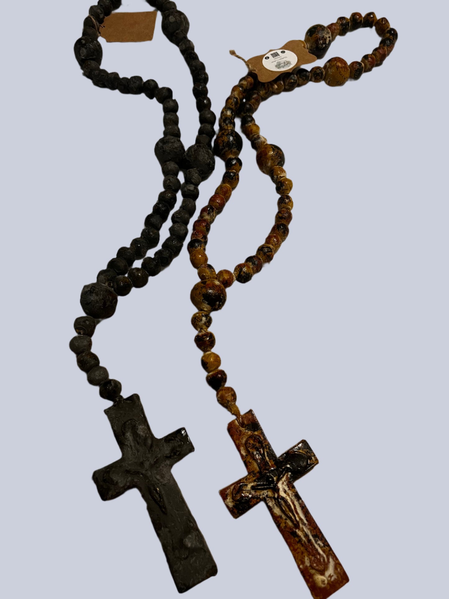 Clay Crucifix Rosary