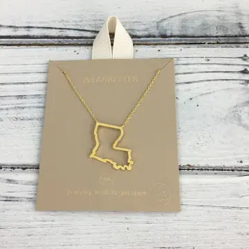 Louisiana State Cut Out Necklace