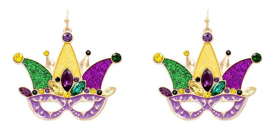 Mardi Gras Mask Earrings
