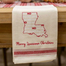 Louisiana Christmas Hand Towel