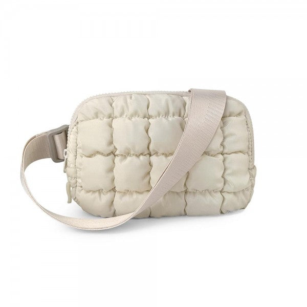Quilted Puffer Sling Belt Bag