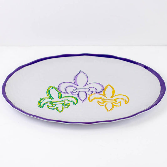St. Charles Fleur De Lis Melamine Platter