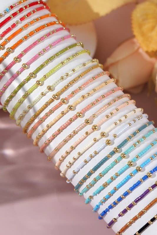 BOHO COLORFUL BALL BEADED BRACELET