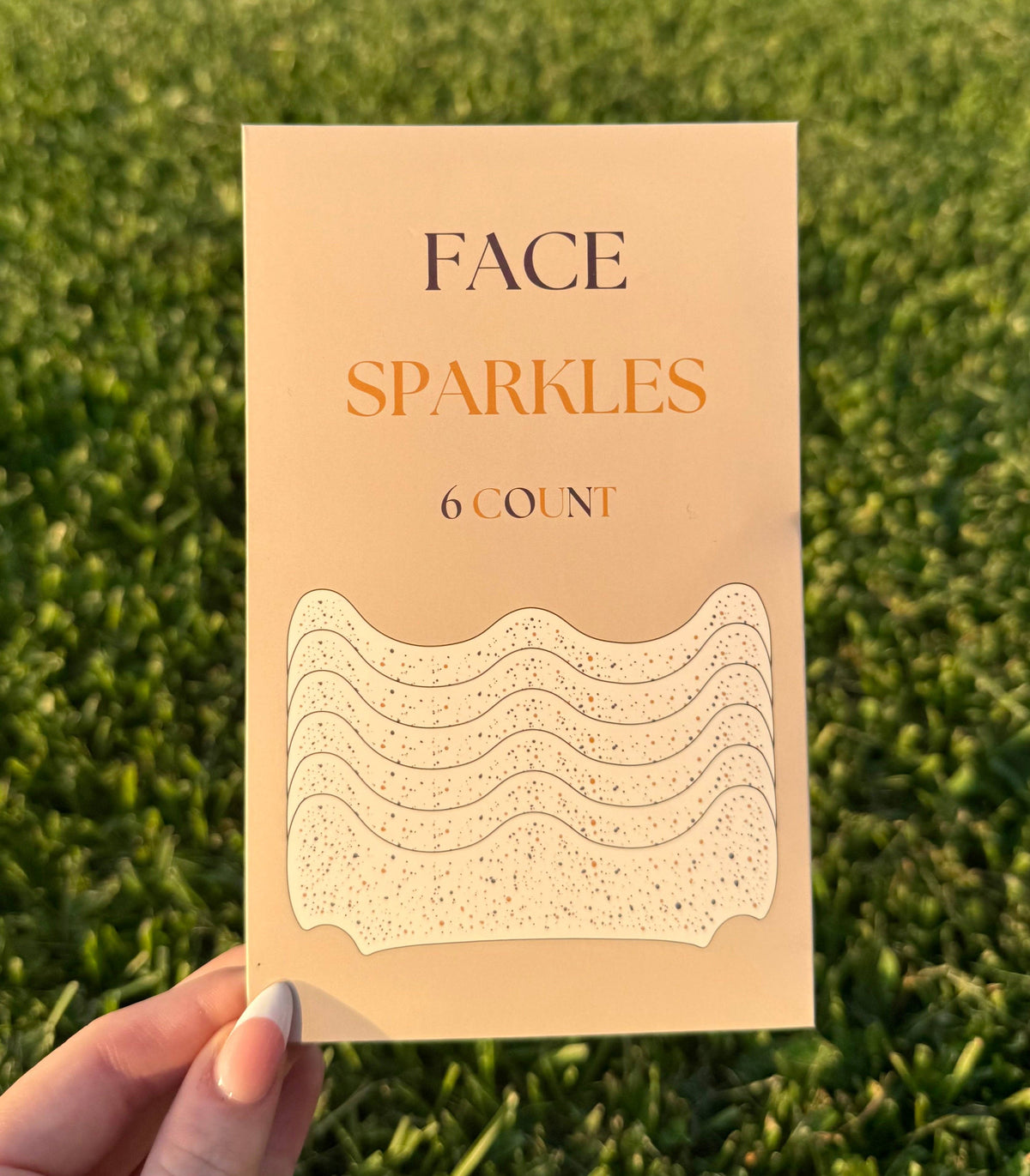 Navy Blue and Gold 6pc Face Sparkles