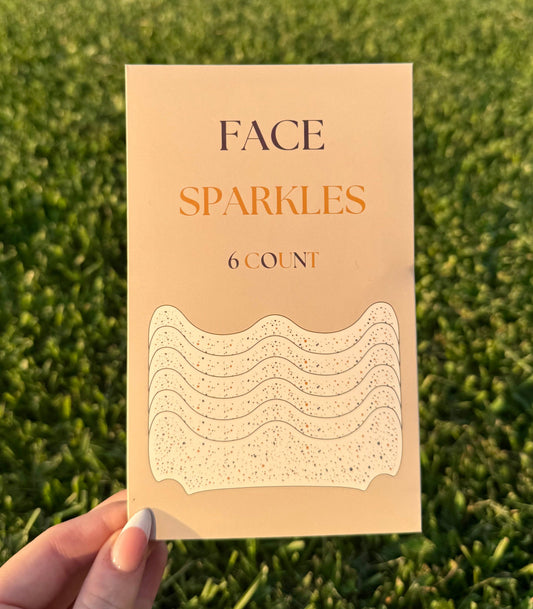 Navy Blue and Gold 6pc Face Sparkles