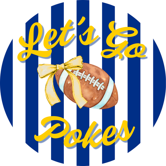Let's Go Pokes Game Day Button