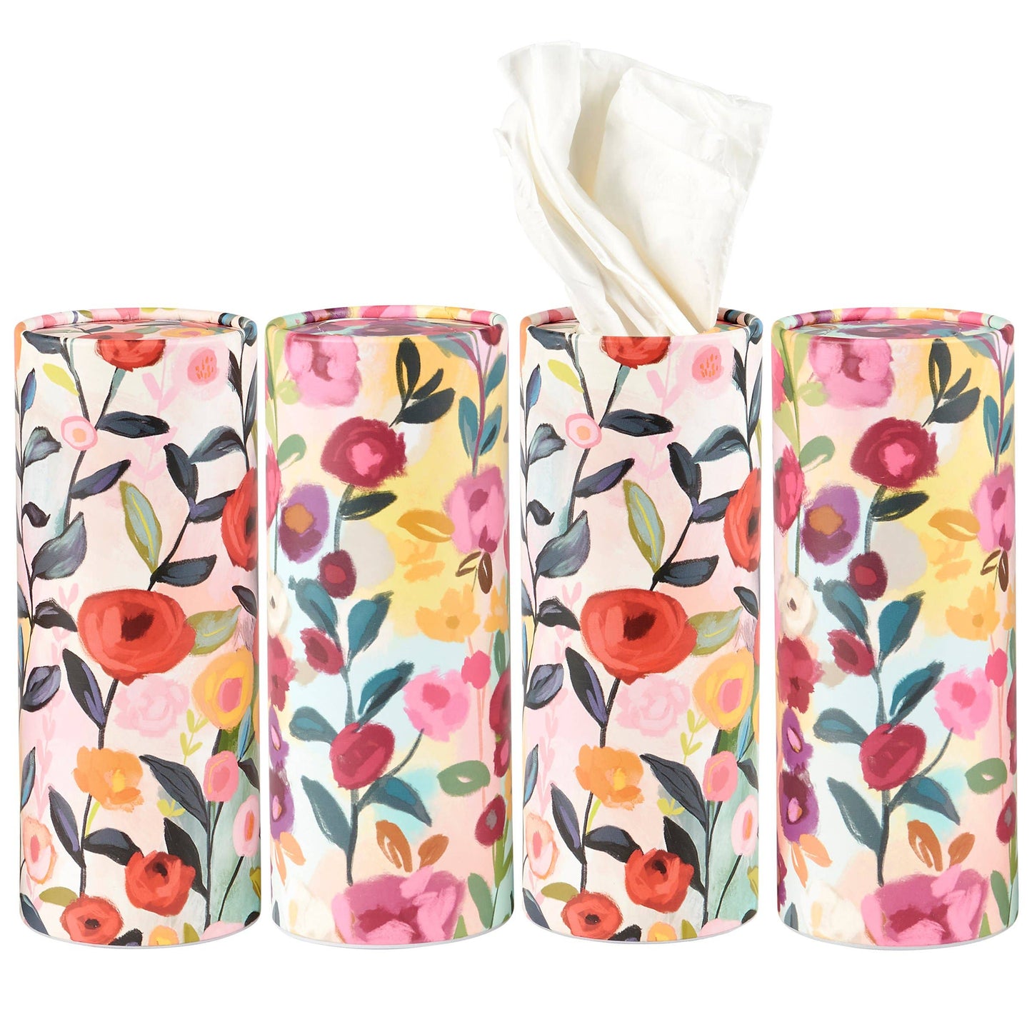 Bright Floral Car Tissue Box