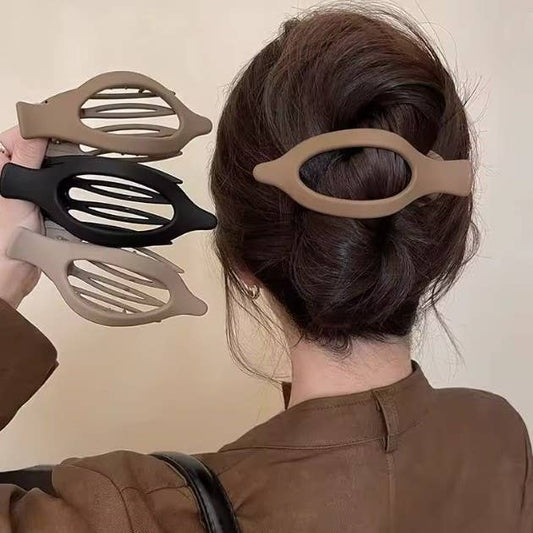 OVAL LAY DOWN FLAT HAIR CLAW CLIPS