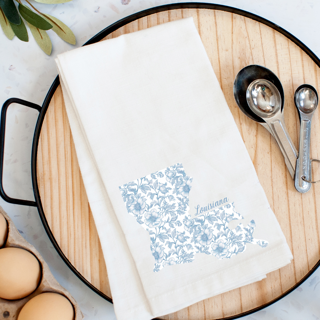 State In Bloom, Louisiana Kitchen Towel