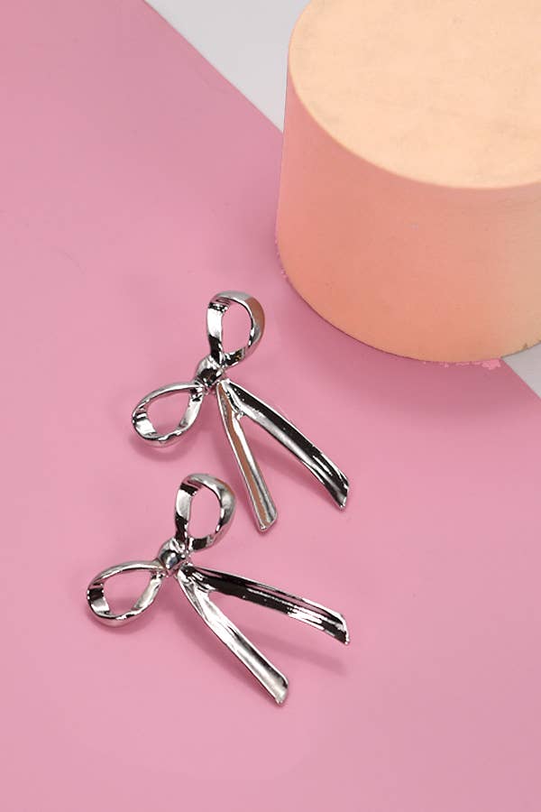 BOW MOVABLE STUD EARRINGS | 31E03579